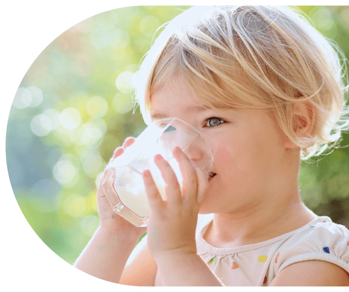 Girl drinking milk